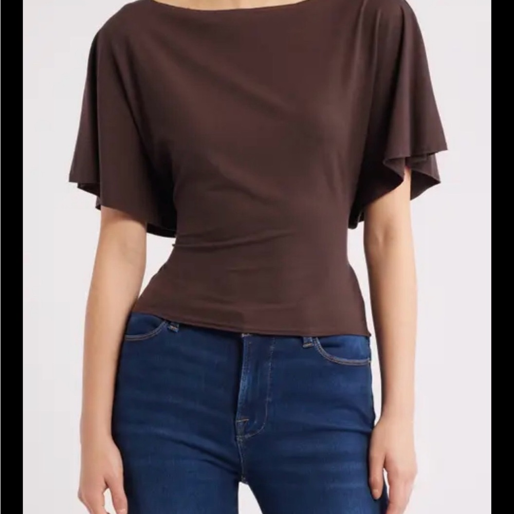 Reformation Chocolate Brown Blouse- only worn once !!